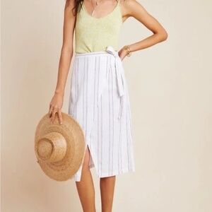Linen wrap skirt Cloth & Stone anthropologie-Small